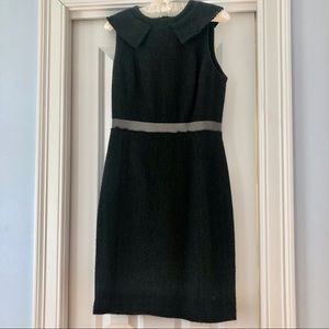 Milly twill wool blend sleeveless sheath dress